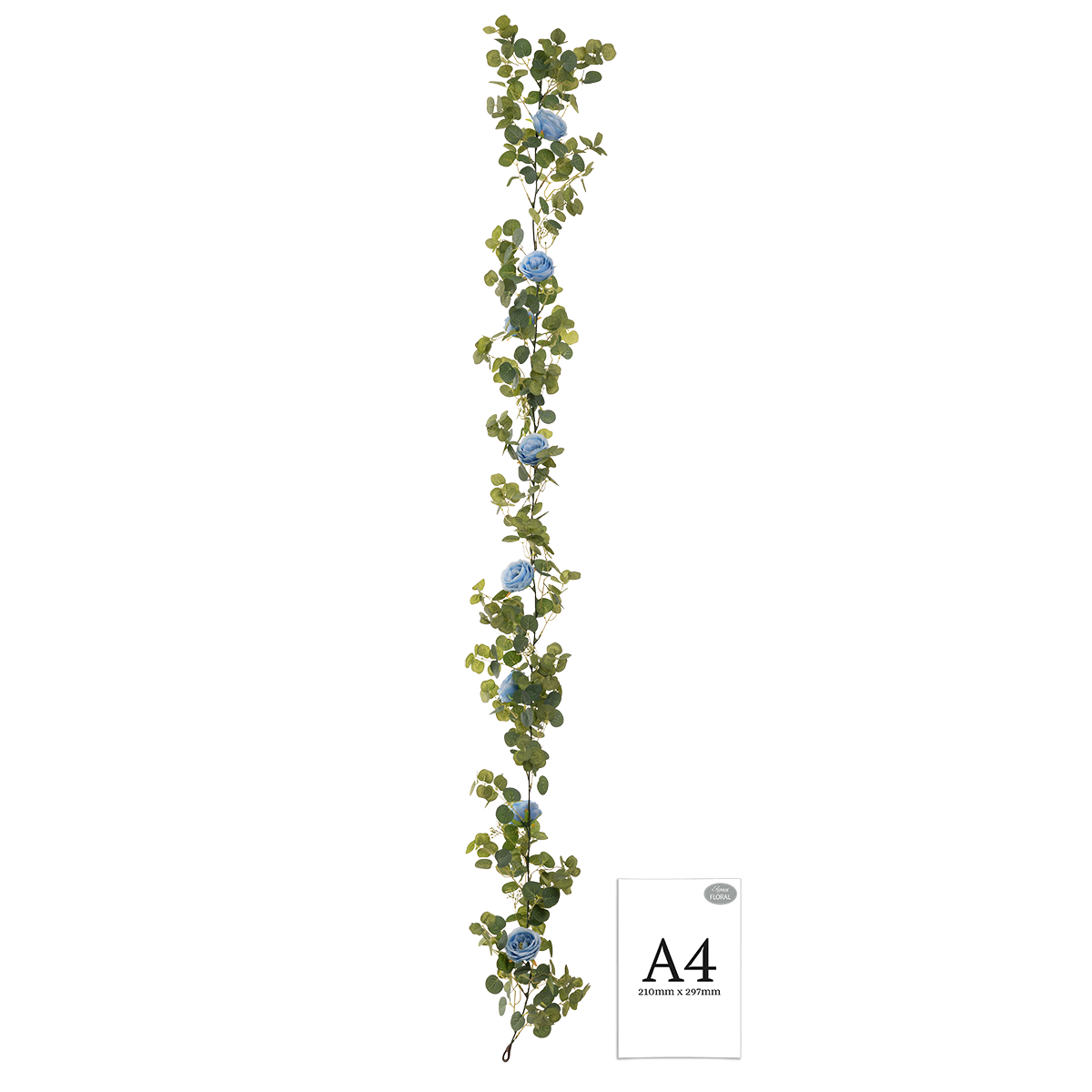 Eucalyptus Garland with Wild Rose Blue image 2