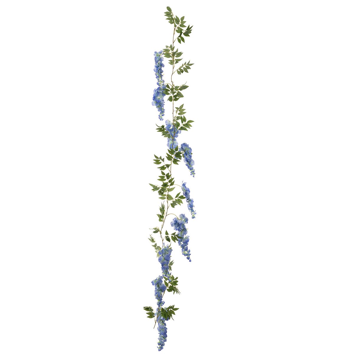 Wisteria Garland 1.8m 3 x Large Blue Flowers & 6 x Small Blue Flowers with 34 Leaves image 2