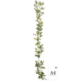 Eucalyptus Garland with Wild Rose White image 2