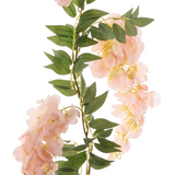 Wisteria Garland 1.8m 3 x Large Pink Flowers 6 x Small Pink Flowers & 34 Leaves image 0