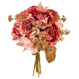 Dry Image Peony Heritage Mixed Bouquet Vintage Rose Pink image 0