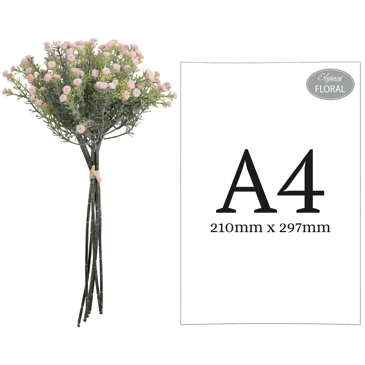 Mini Open Gypsophilia Bunch x 6 Light Pink 33cm image 2