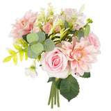 Hand Tied Rose Dahlia Bunch Light Pink image 1
