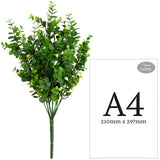 Plastic Eucalyptus Bush Large x 9 Green image 1