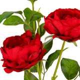 70cm Rose Spray x 3 Red image 2
