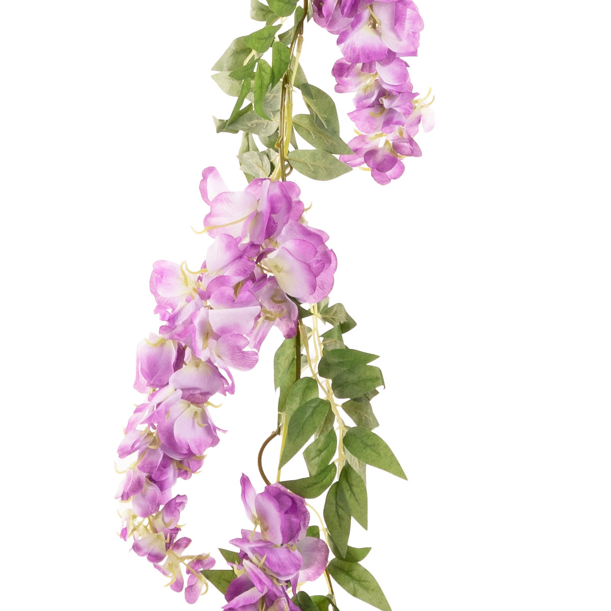 Wisteria Garland 1.8m 3 Large 6 Small 34 Leaves Purple image 0