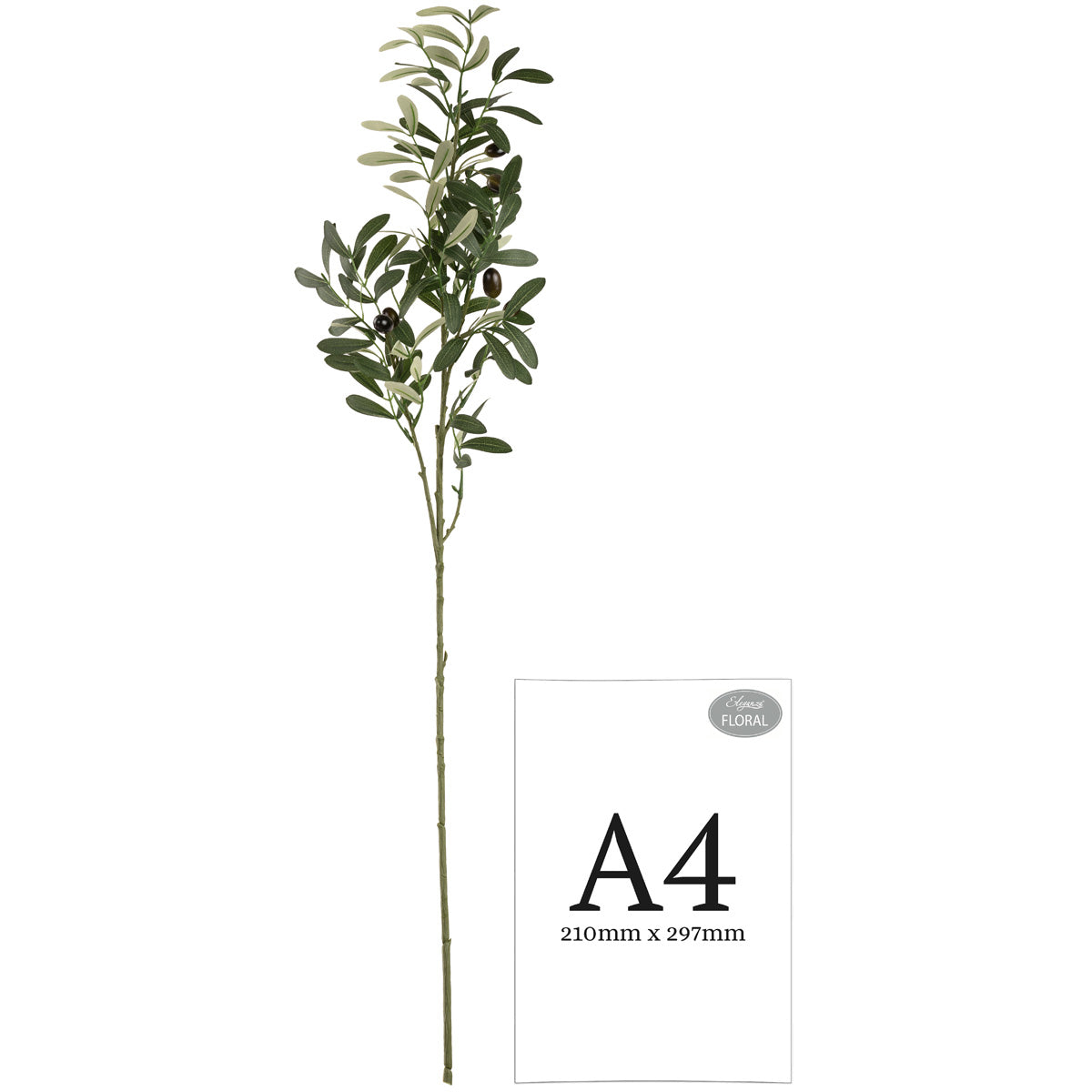 36" Butterfly shape Olive spray x 126 Leaves image 2