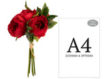 Aurora Peony Bunch x 5 Red image 1