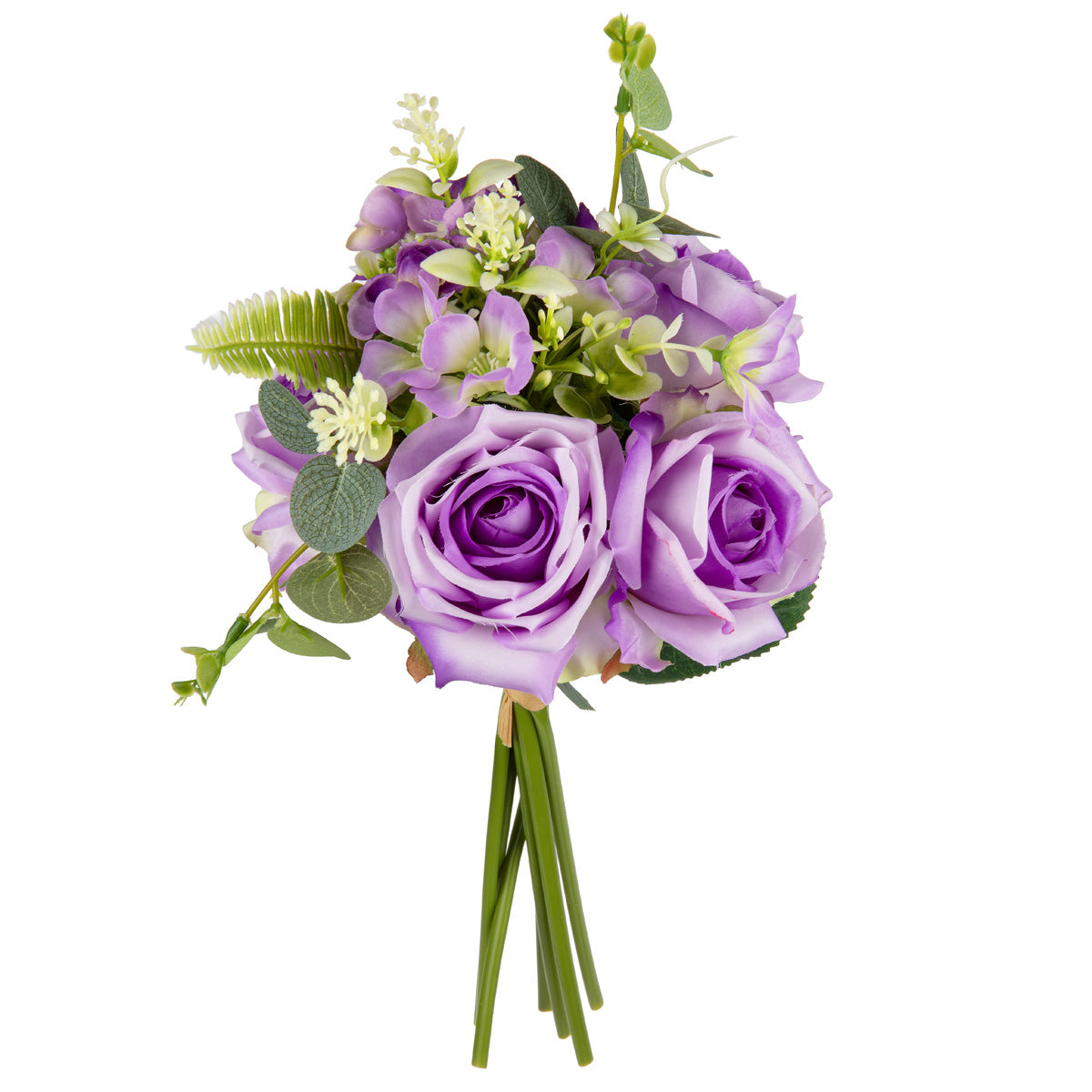 Hand Tied Rose Bunch Light Purple image 1