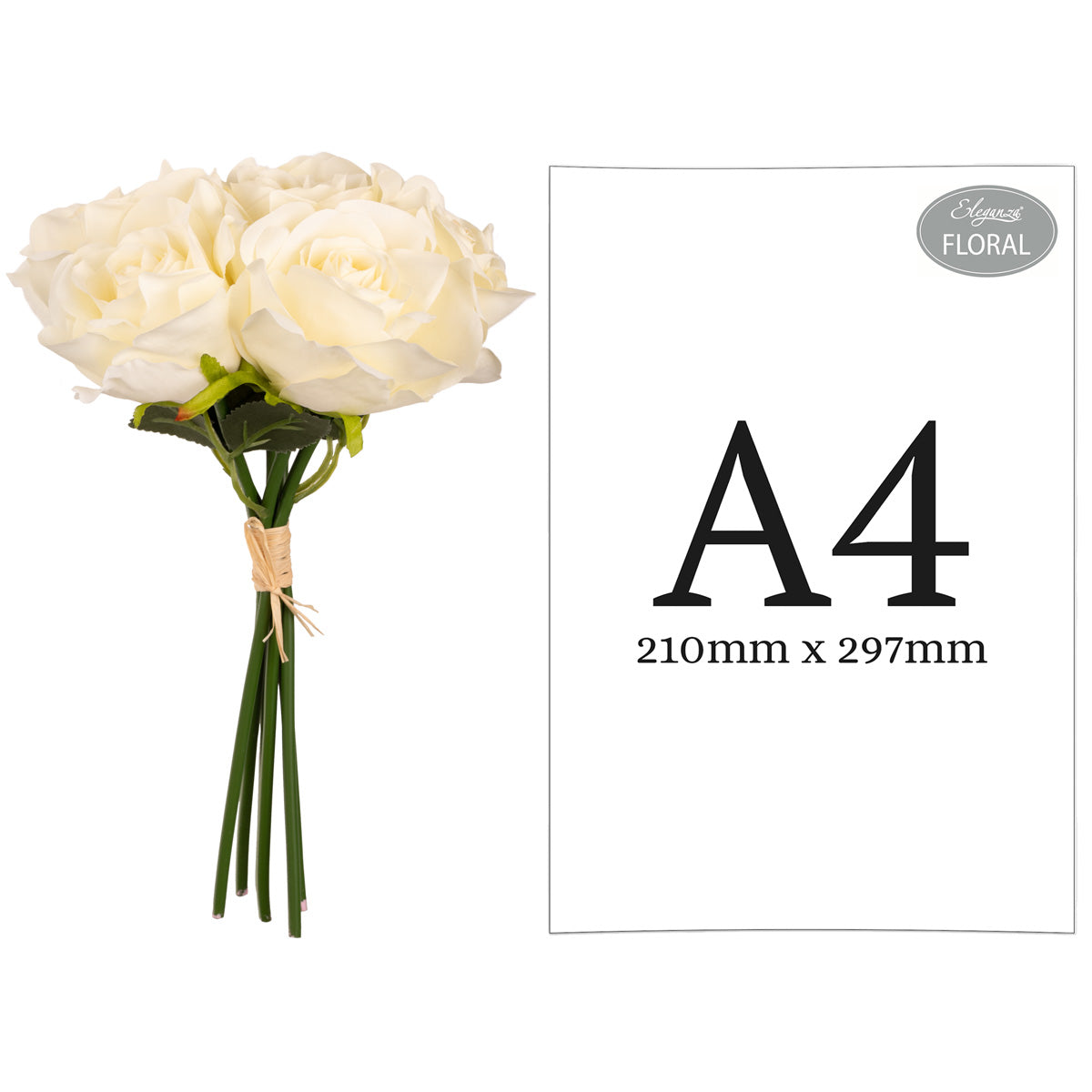 Eugenie Rose Bunch x 6 Cream image 1