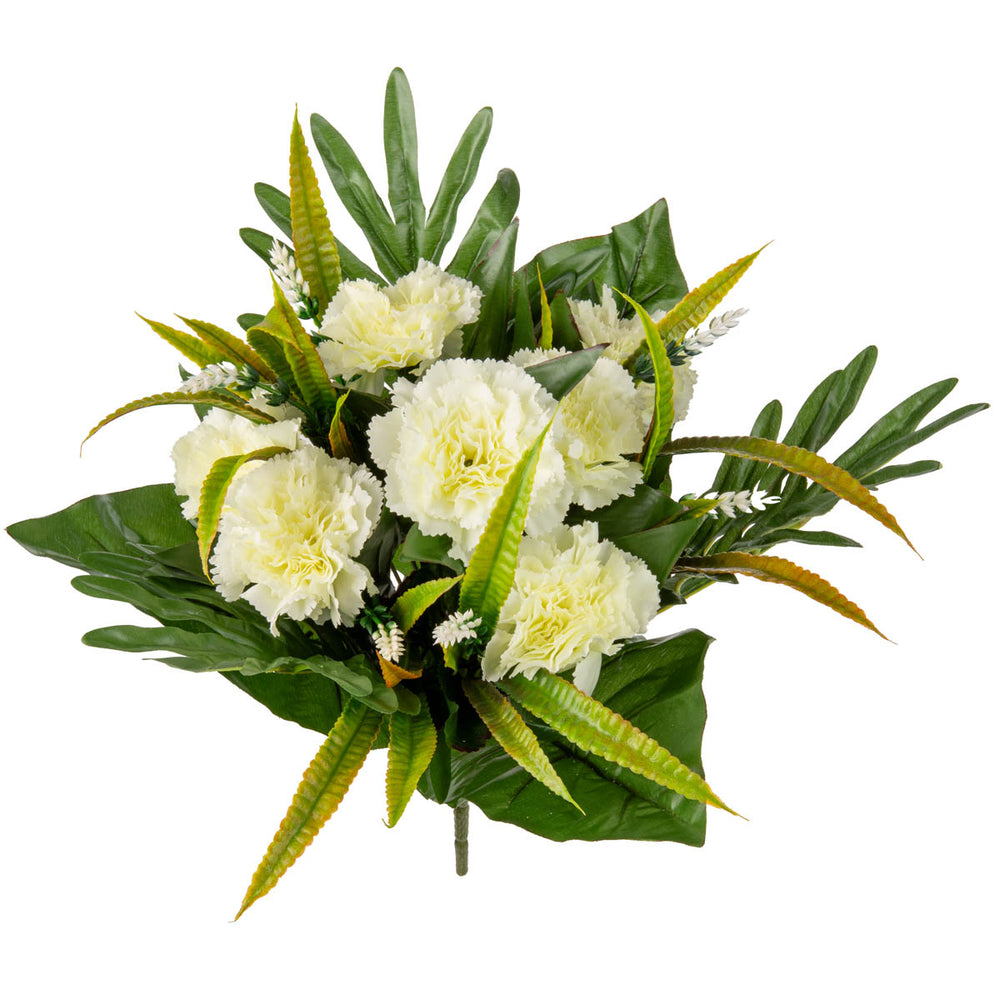 Carnation 40cm Bush Ivory/White image 0