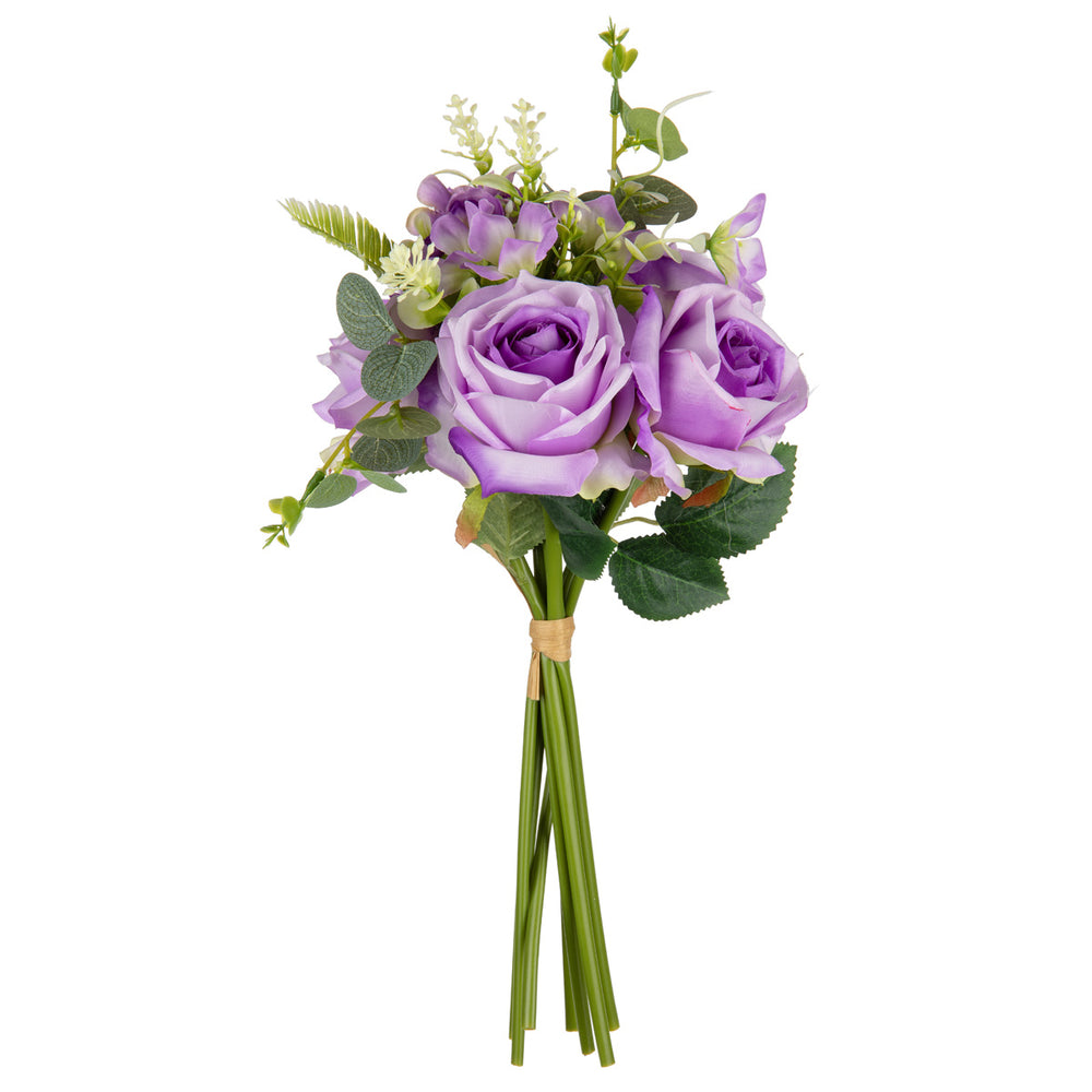 Hand Tied Rose Bunch Light Purple image 0