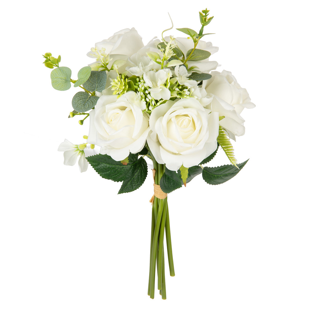 Hand Tied Rose Bunch White image 1