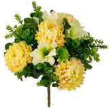 Chrysanth, Lily and Eucalyptus 33cm Bush Ivory image 1