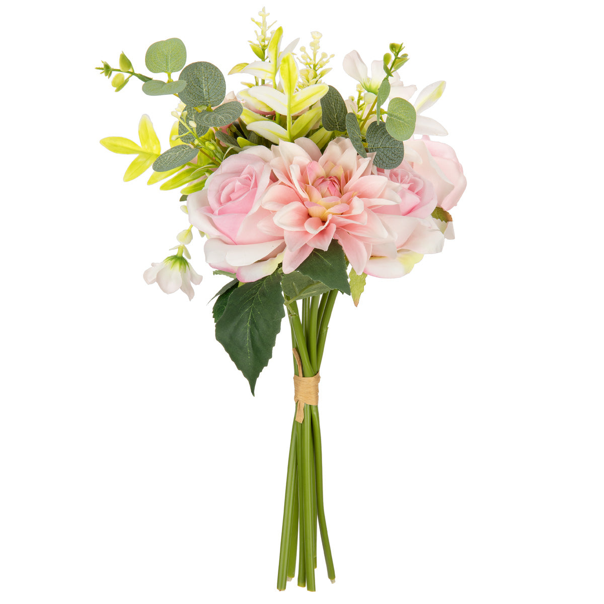 Hand Tied Rose Dahlia Bunch Light Pink image 0