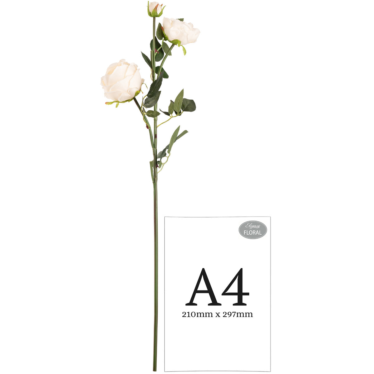 Elizabeth Garden Rose Spray x 3 Cream image 1