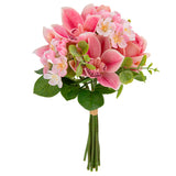 37cm Rose and Orchid Bouquet Dark Pink image 2