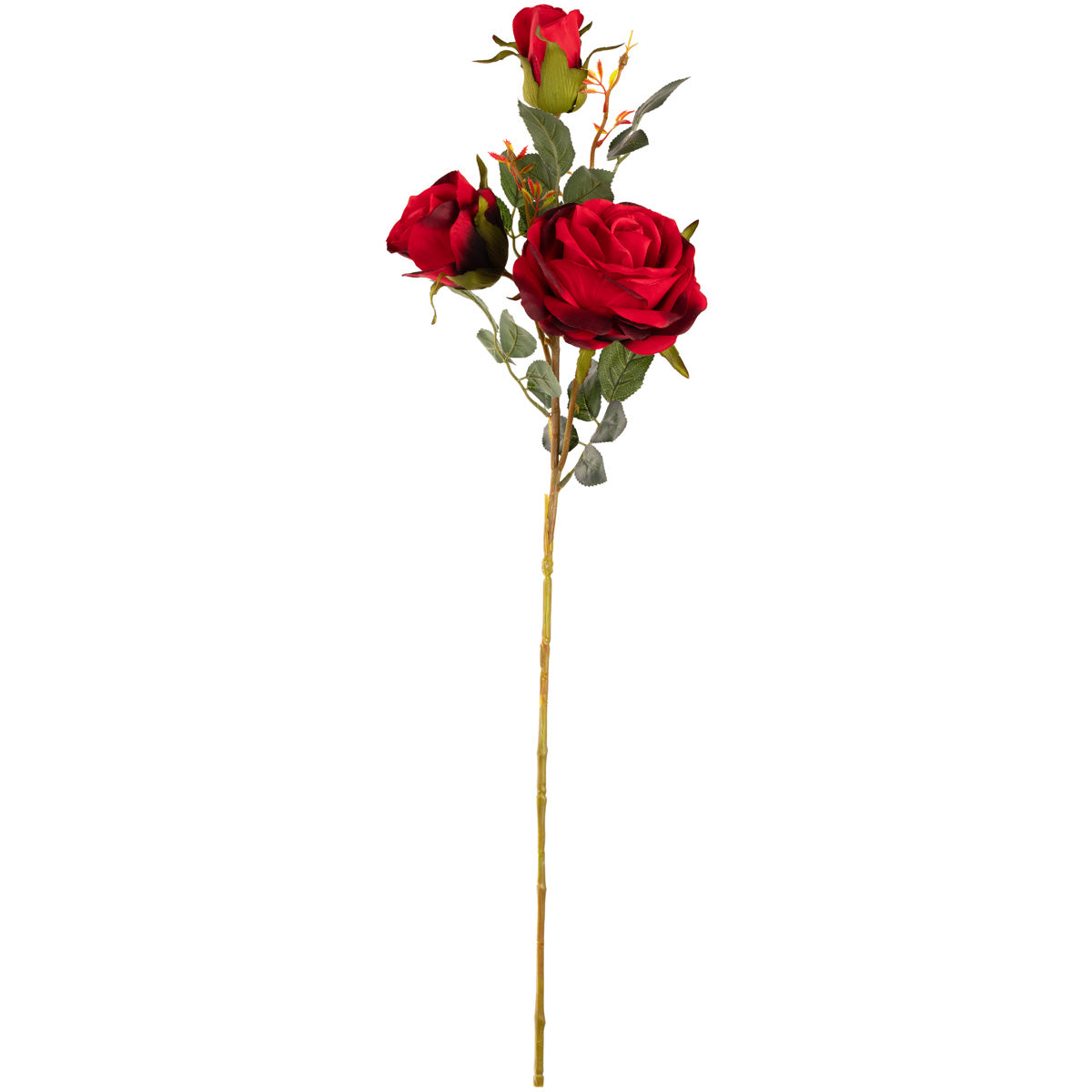 Large Charlotte Rose Spray x 3 Red image 0