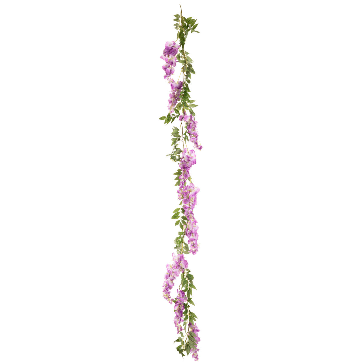Wisteria Garland 1.8m 3 Large 6 Small 34 Leaves Purple image 2