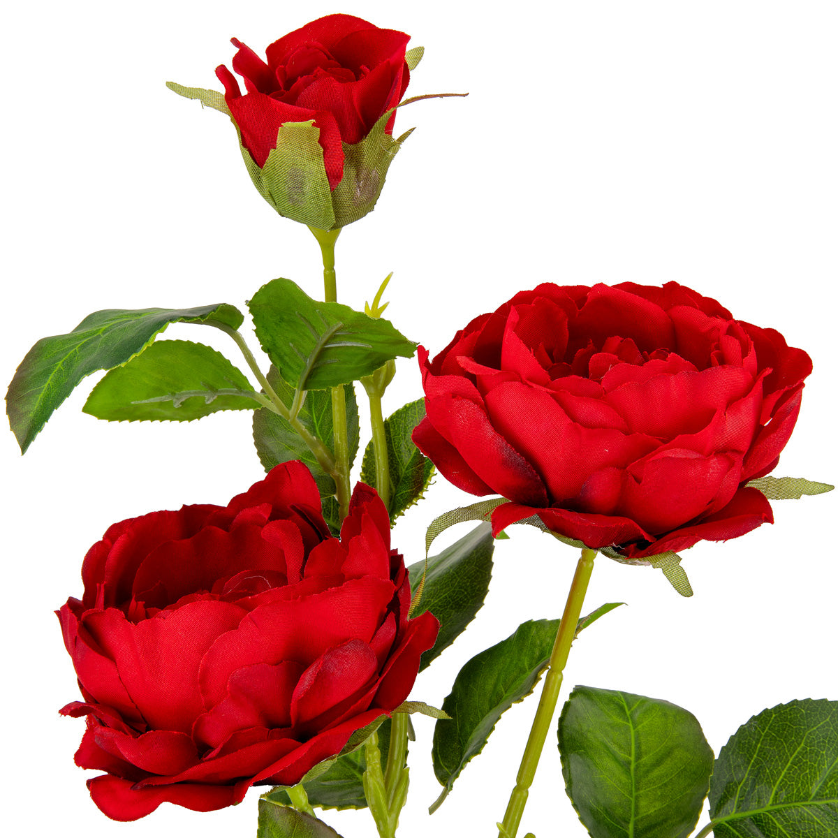 70cm Rose Spray x 3 Red image 1