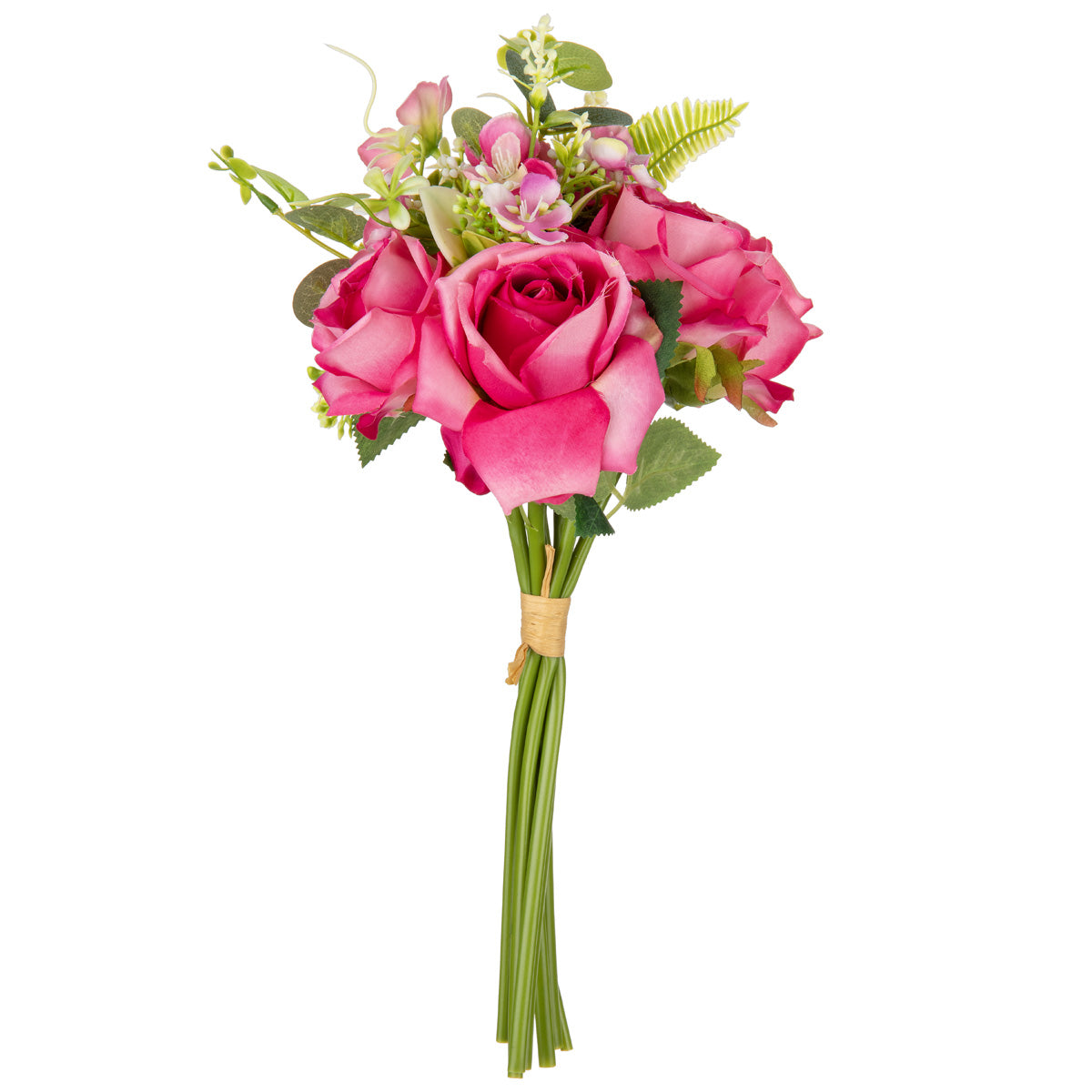 Hand Tied Rose Bunch Dark Pink image 0