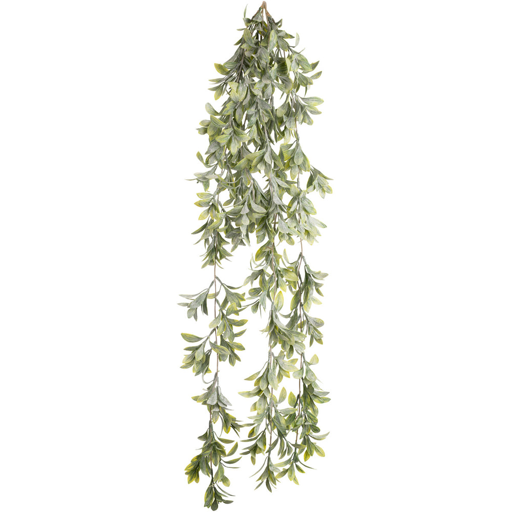 Hanging Plastic Flocked Leaf Bush image 0