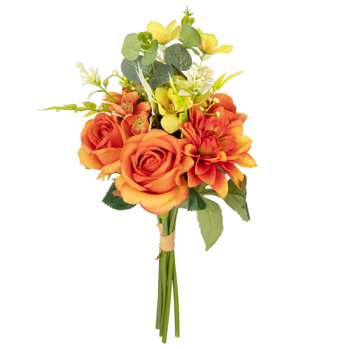 Hand Tied Rose Dahlia Bunch Orange image 1