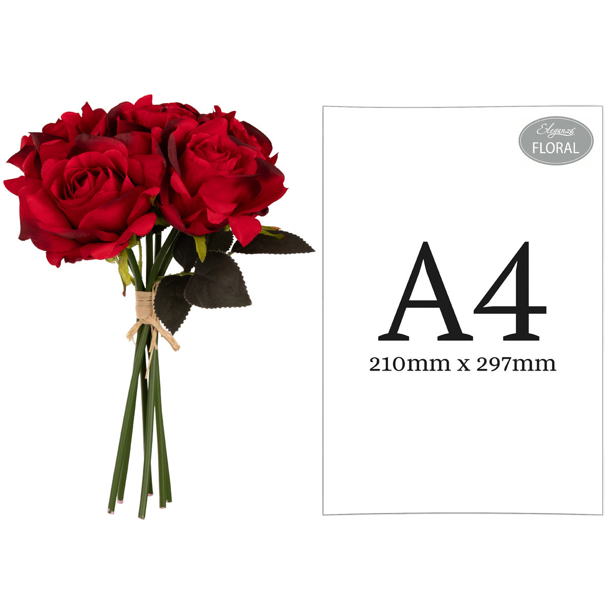 Eugenie Rose Bunch x 6 Red image 1
