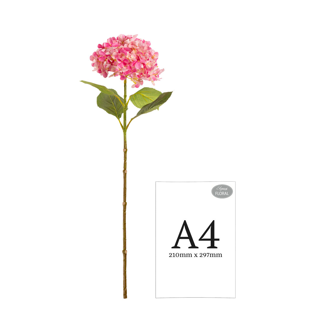 Hydrangea Stem Dark Pink (19cm Head 66cm Stem) image 2
