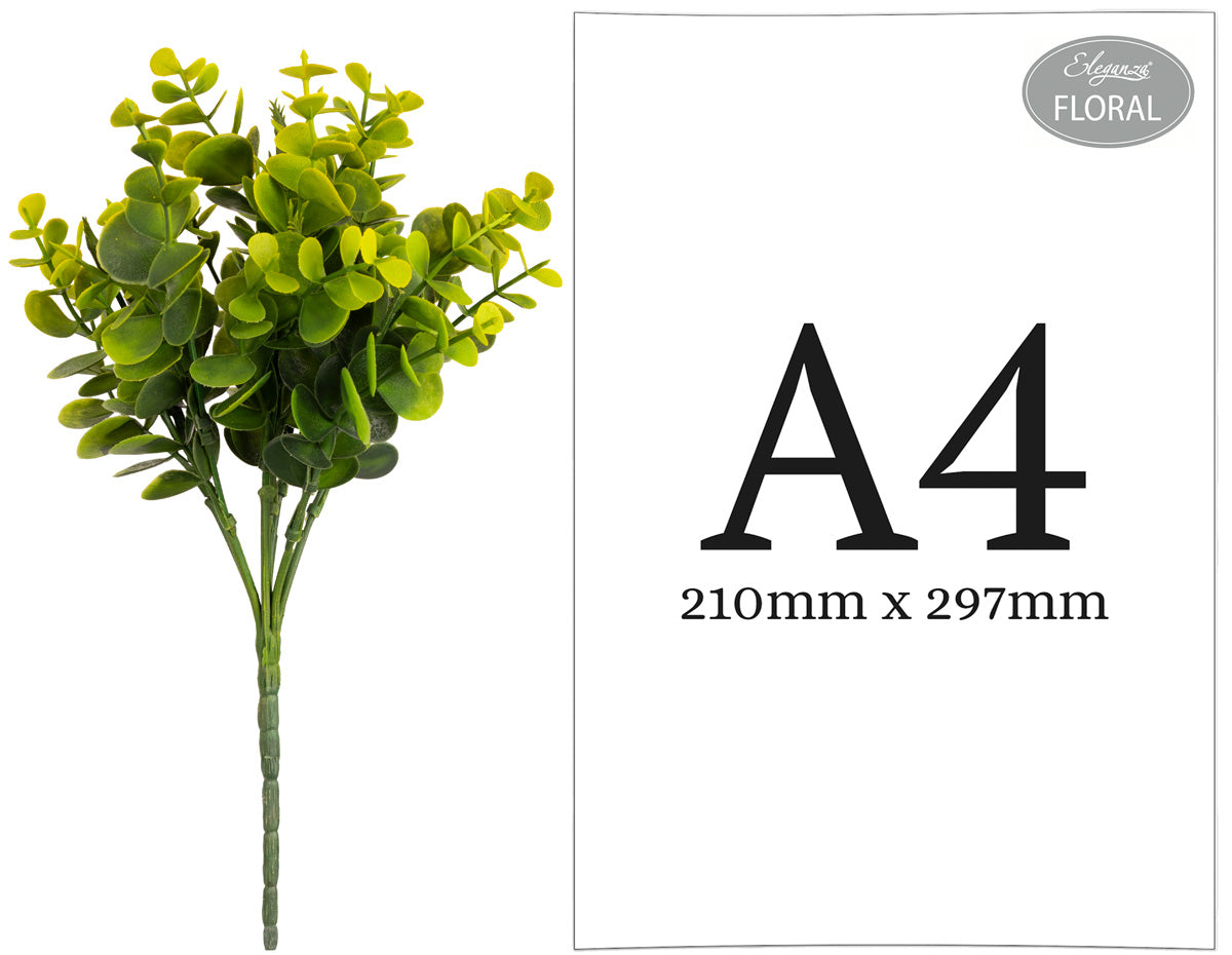 Plastic Eucalyptus Bush Small Sage Green image 1