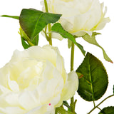 70cm Rose Spray x 3 White image 2