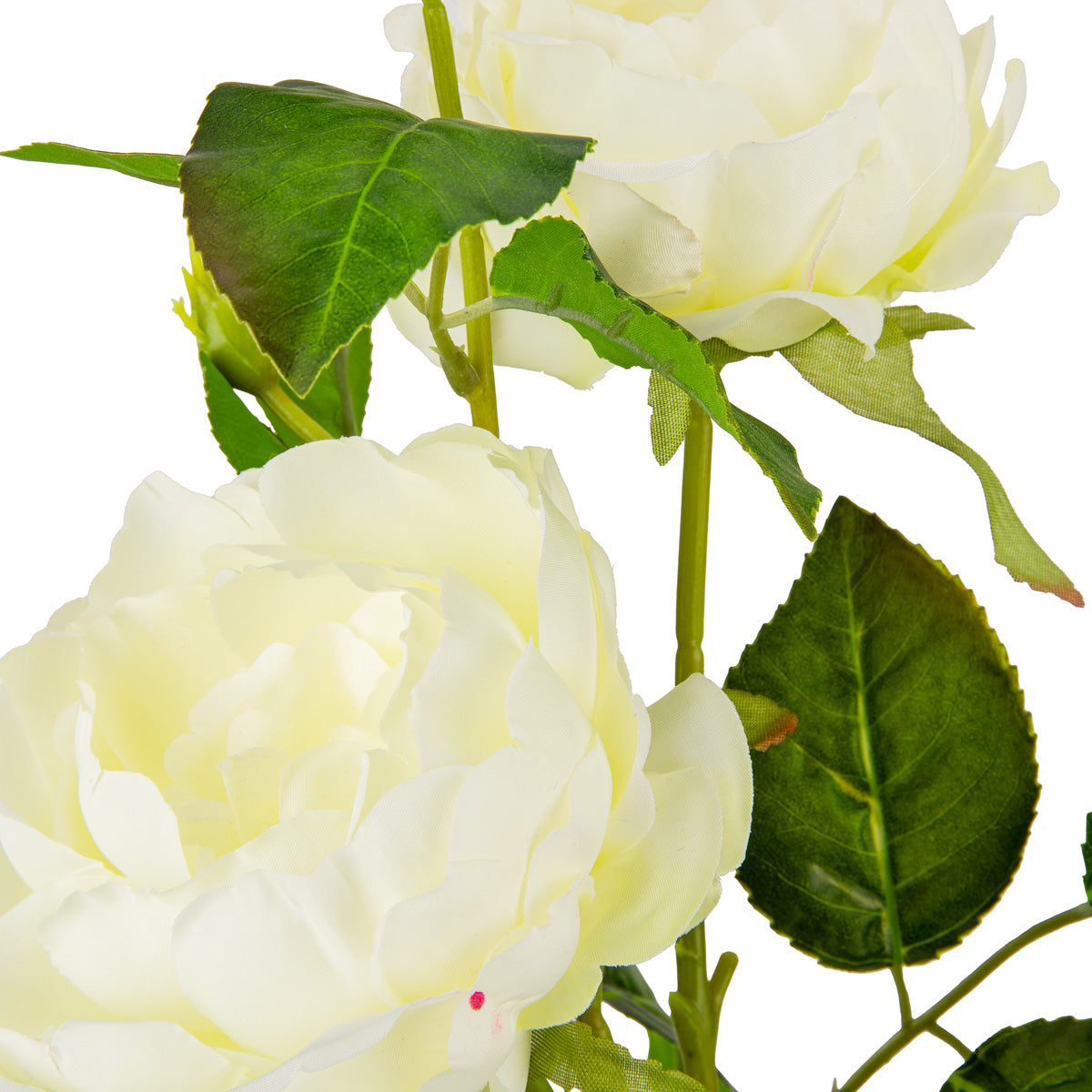 70cm Rose Spray x 3 White image 2