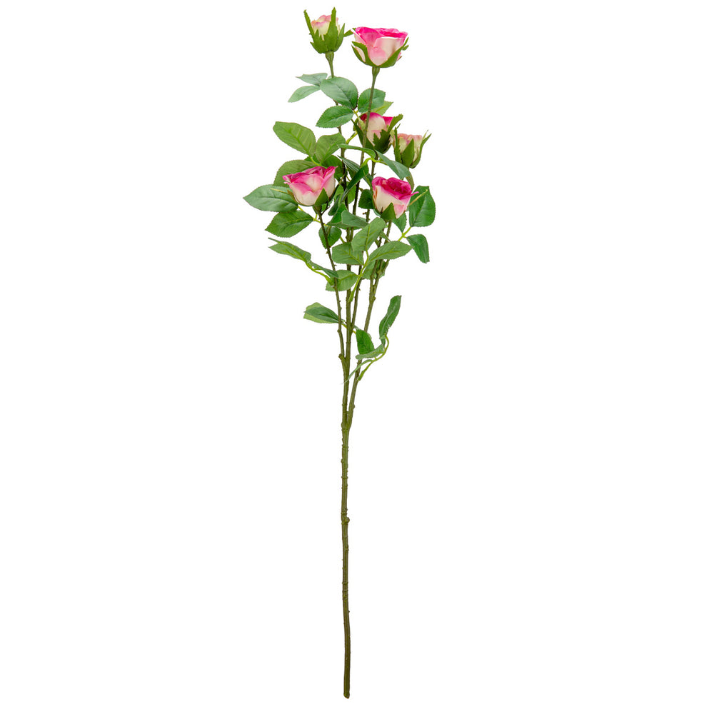 Rose Spray with 6 heads Dark Pink image 0