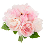 36cm Peony Bouquet x 10 heads Light Pink image 1