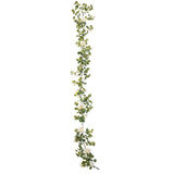 Eucalyptus Garland with Wild Rose White image 0