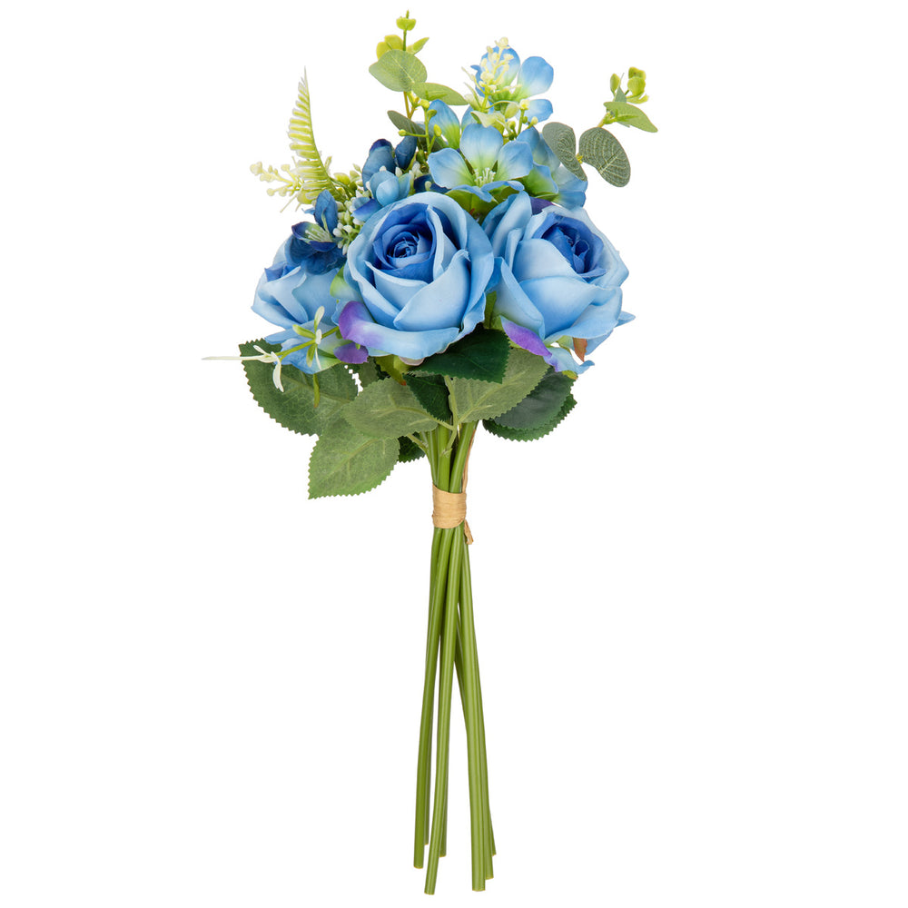 Hand Tied Rose Bunch Blue image 0