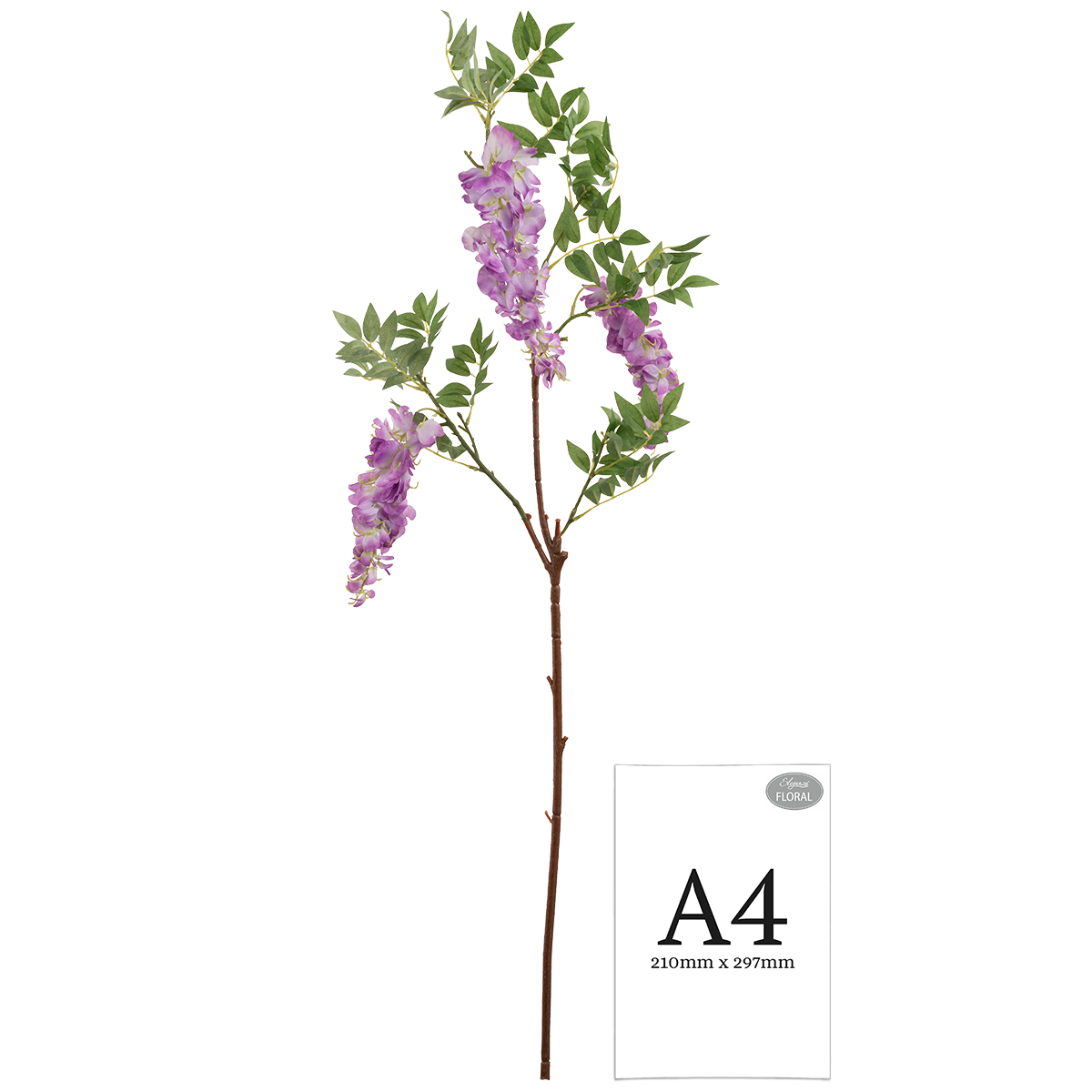 Wisteria Spray x 3 Heads Purple image 1