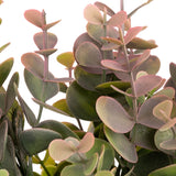 Plastic Eucalyptus Bush Small Green/Pink image 2