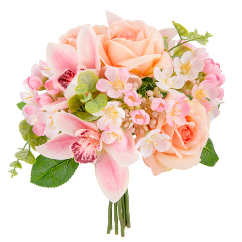37cm Rose and Orchid Bouquet Light Pink image 1