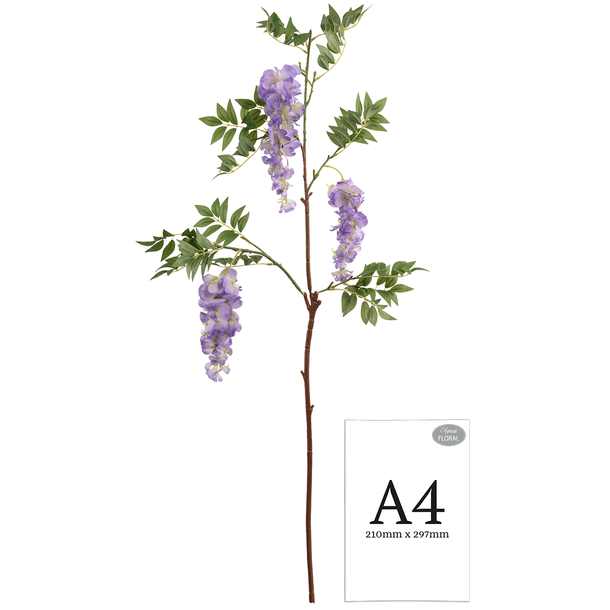 Wisteria Spray x 3 Heads Violet image 1