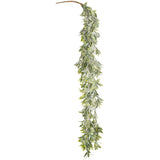 Hanging Plastic Flocked Leaf Bush image 1