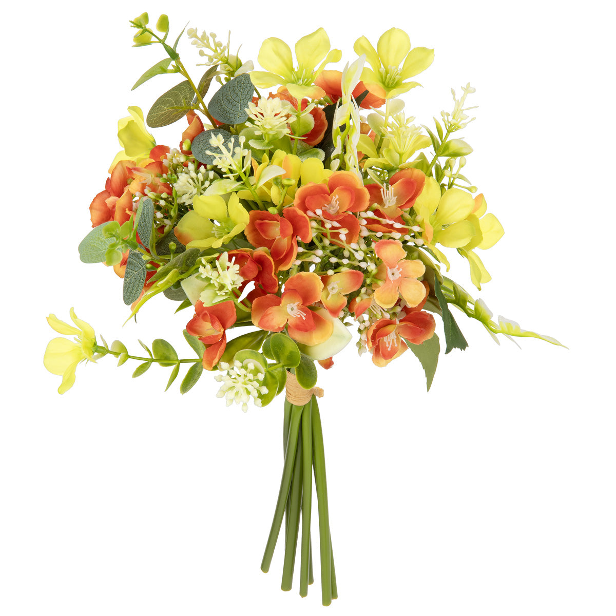 Hand Tied Hydrangea Bunch Orange image 1