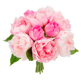 36cm Peony Bouquet x 10 heads Mid Pink image 2