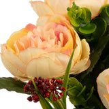 Peony Eucalyptus Bush 49cm Ivory/Pink image 1