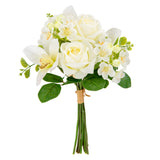 37cm Rose and Orchid Bouquet Cream image 2