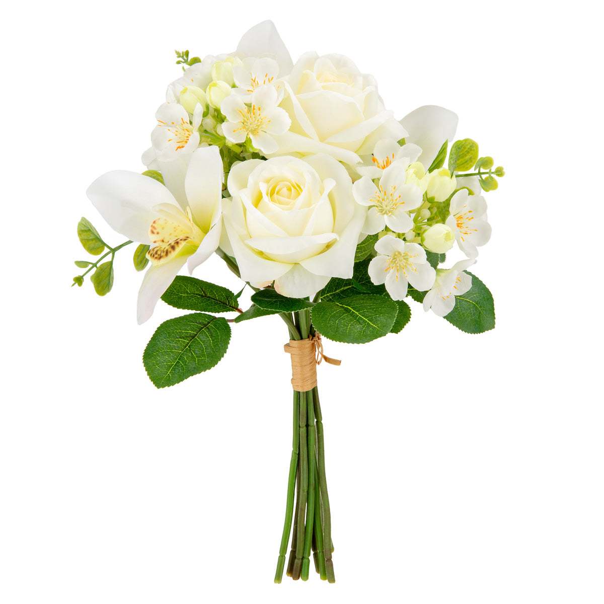 37cm Rose and Orchid Bouquet Cream image 2