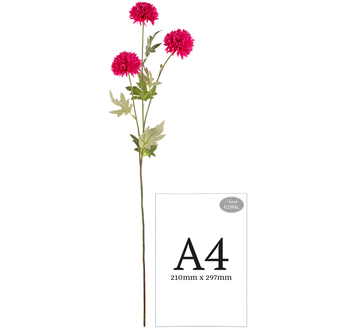 Catherine Chrysanthemum Spray x 3 Dark Pink image 1