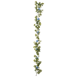Eucalyptus Garland with Wild Rose Blue image 1