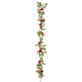 Eucalyptus Garland with Wild Rose Red image 1