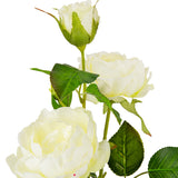 70cm Rose Spray x 3 White image 1